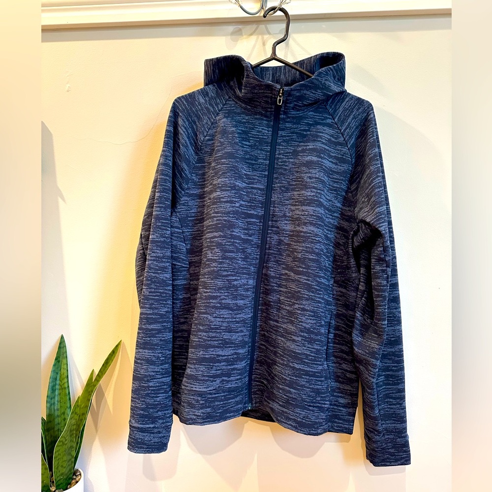 Men’s Blue Zip-Up Hoodie size Large